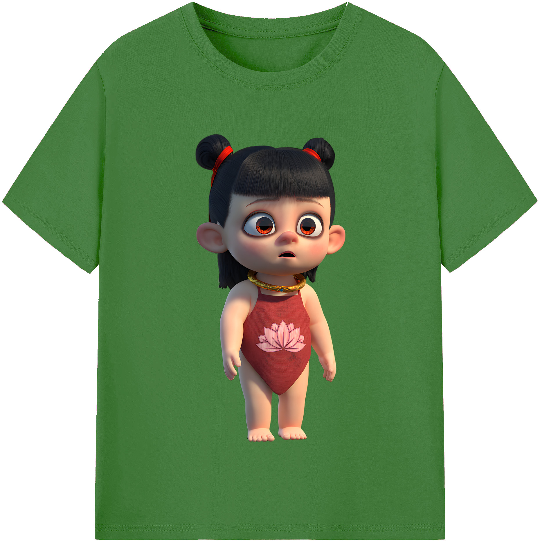 （画像用） Ne Zha 2 ナタ 魔童の大暴れ レディースカジュアルプリントTシャツ（綿100％）